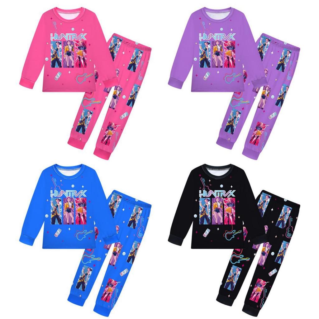 Children's Witch  Girls Printed Suit Long Sleeve Pants Suit
