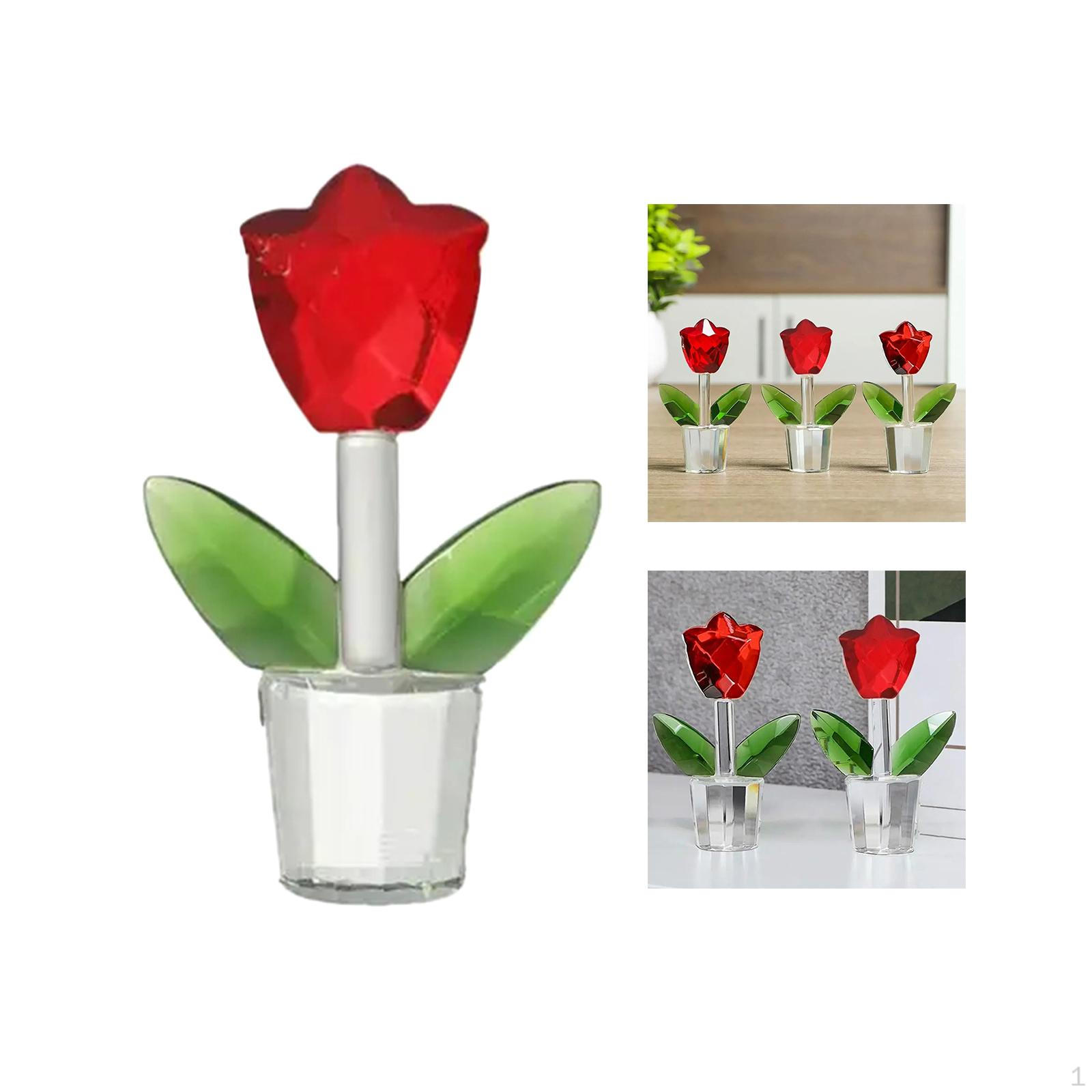 

Tulip Flower Figurine Art Crafts Valentine s Day Gift, Home Decor Tabletop Ornament Table