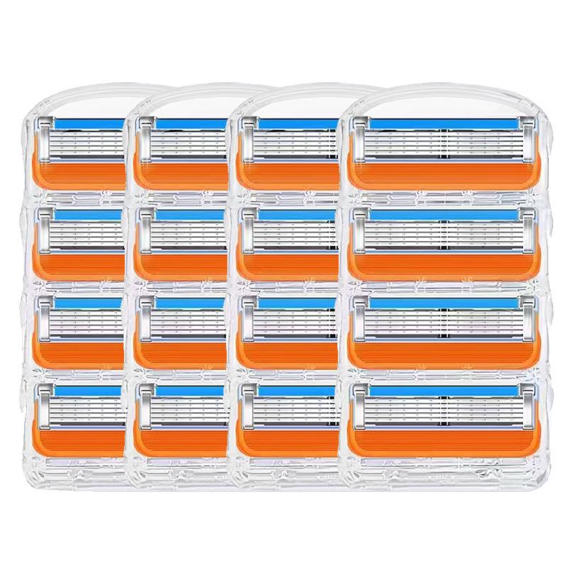 Rasoir Universel Orange à 5 Lames - Rasoir Manuel Cinq Couches