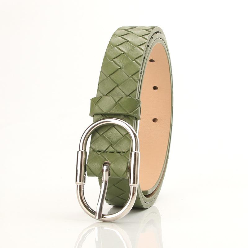 

Japanese button women s belt popular braided pattern women s belt multicolor fashion trend schoolgirl decorative belt зелёный