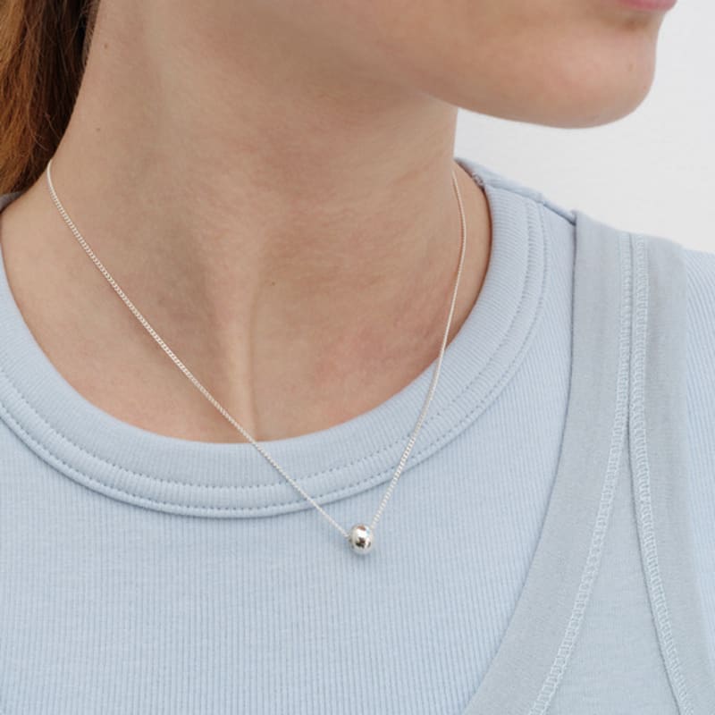 

MONDAY EDITION Petite Ring Pendant Silver Necklace Silver
