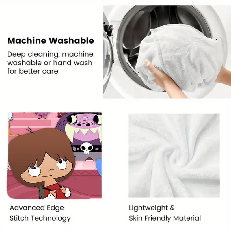 Foster's Home for Imaginary Friends 2D Flat Pattern Flannel Blanket High quality All Seasons Warmth and Comfort Perfect for Christmas Gifts.NMT0928060