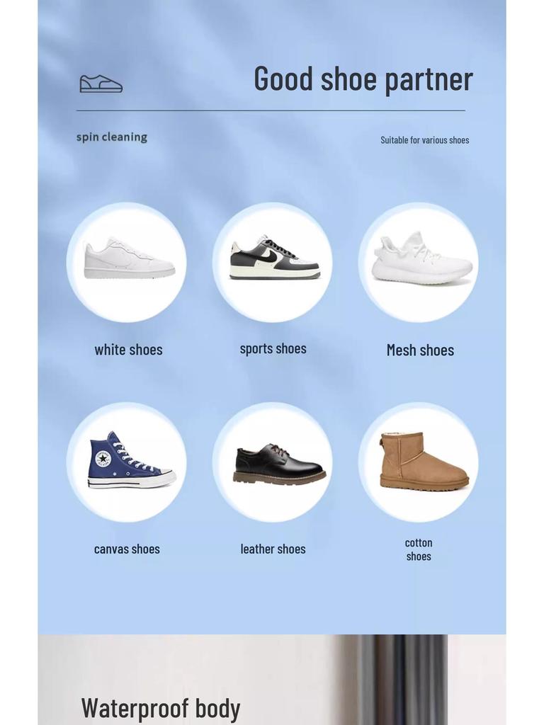 Exclusiv pentru utilizatori noi: Perie electrică portabilă pentru curățat și lustruit pantofi