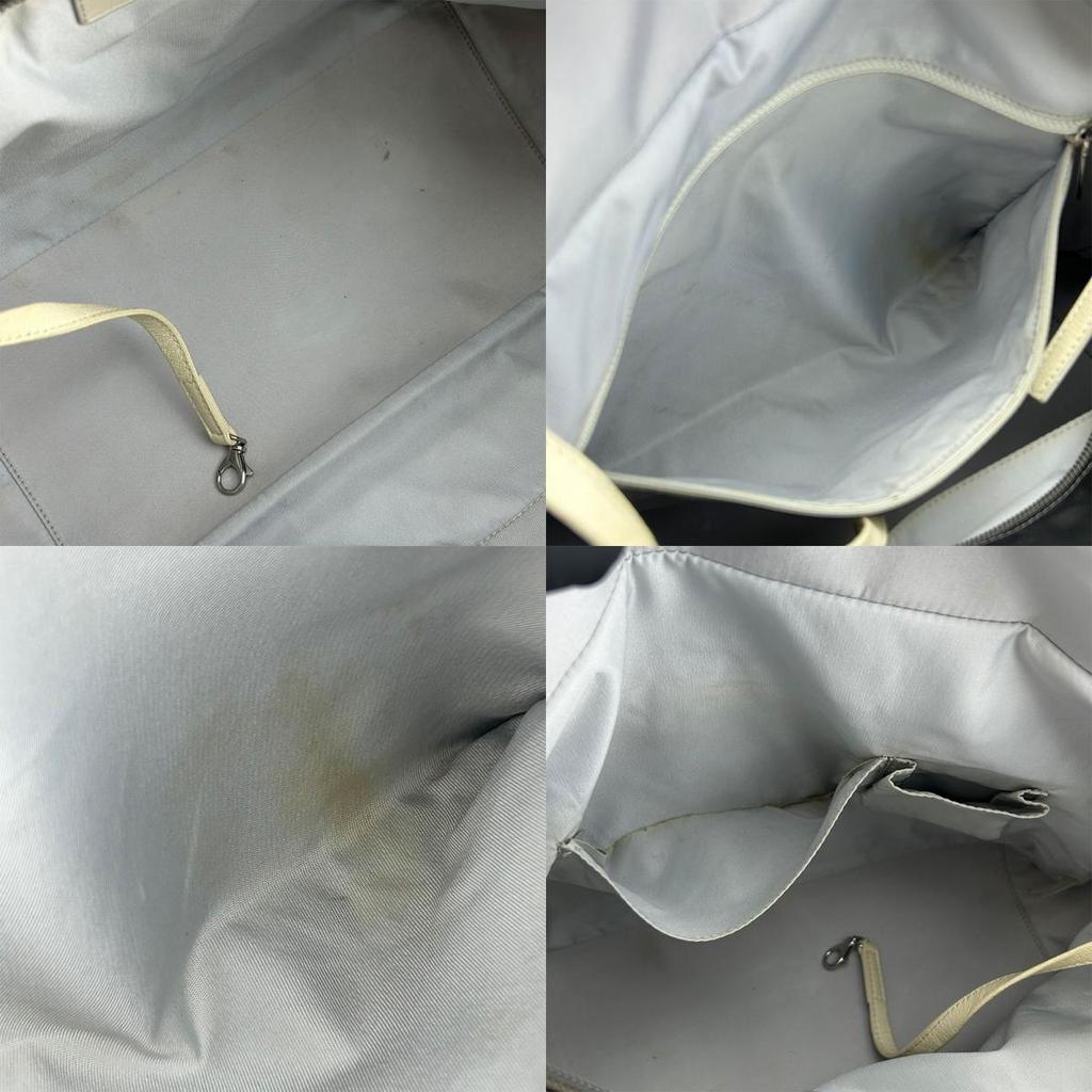 Gebrauchte CHANEL Tragetasche Paris Biarritz GM Beschichtete Leinwand Silber Silber Mit Pochette