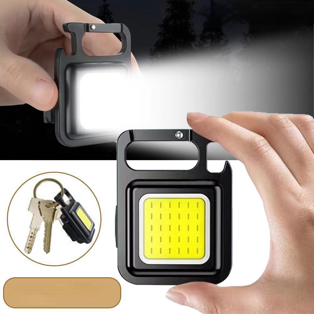 1PC Mini LED COB Flashlight, Rechargeable Keychain Small Flash Light, Portable Emergency