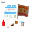 5Pcs/Set Miniature Food Cute Realistic Resin Tiny  Milk Yogurt Ketchup Cans Food Plastic Model Toy for Kids