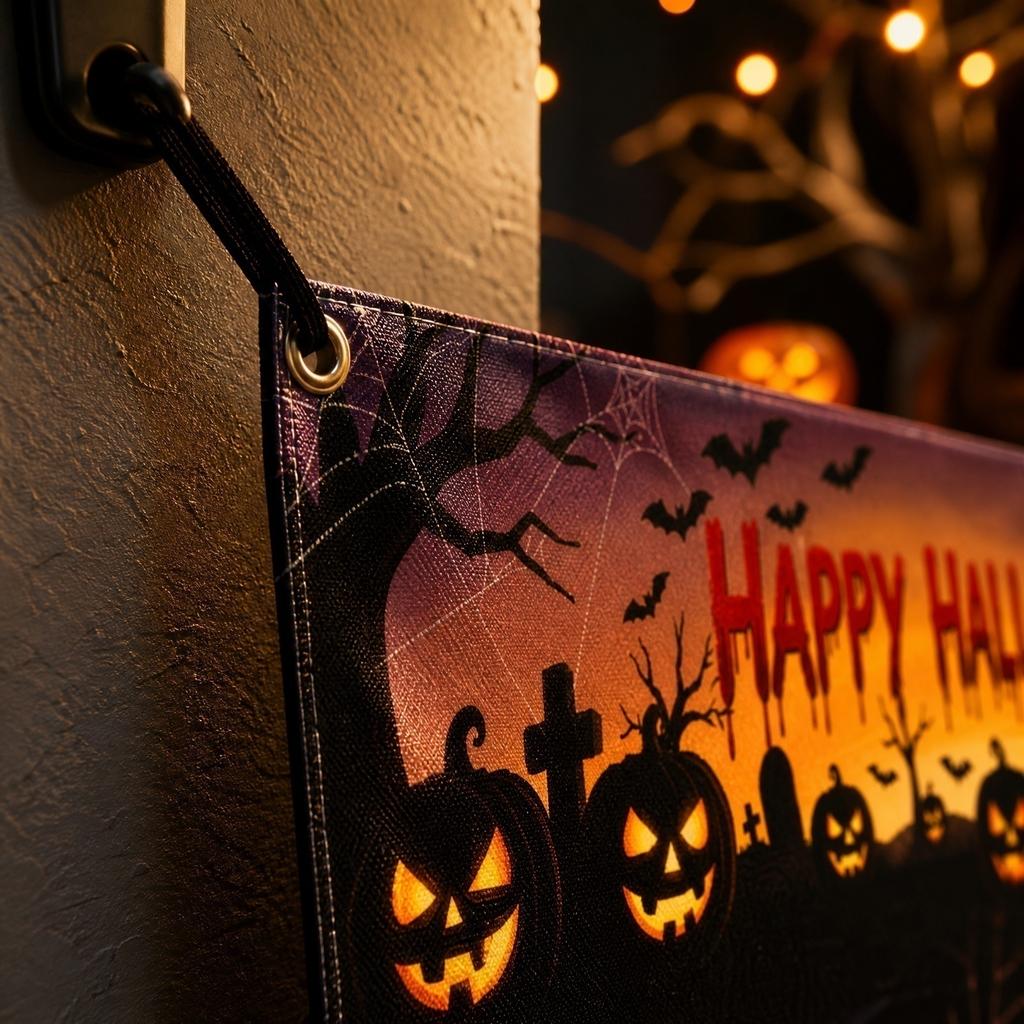 Halloween Pumpkin , 300cm Fall Party Decoration, Festive Bunting for Home