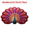 Soft Peacock Carpet Non-slip Bathroom Floor Mat Portable Blanket  for Living Room Tea Table Bedside