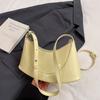 PU Leather Half-Mo Crossbody Bag Versatile Purse Wallets PU Leather Shoulder Bag Korean Style Messenger Bag Underarm Bag Party