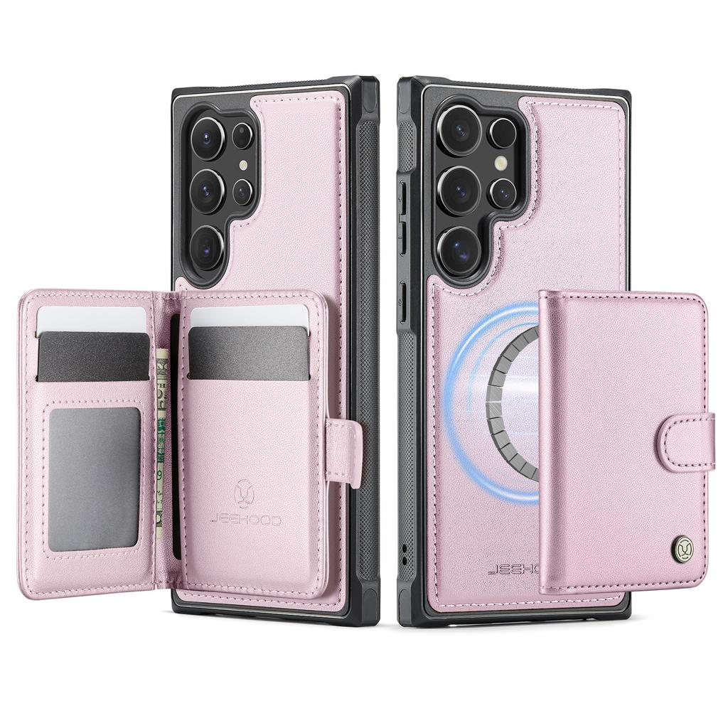 2 in 1 Detachable Card Holder Leather Case for Samsung Galaxy S25 Ultra Edge S24 Plus S23 S22 S21 A56 A16 A36 5G Magnetic Cover