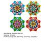 4-teiliges Wanddekor aus Holz mit Blumenmotiv, 2D-Mehrschicht-Blumenmuster, Wandbehang für Schlafzimmer, Wohnzimmer, Landhausstil