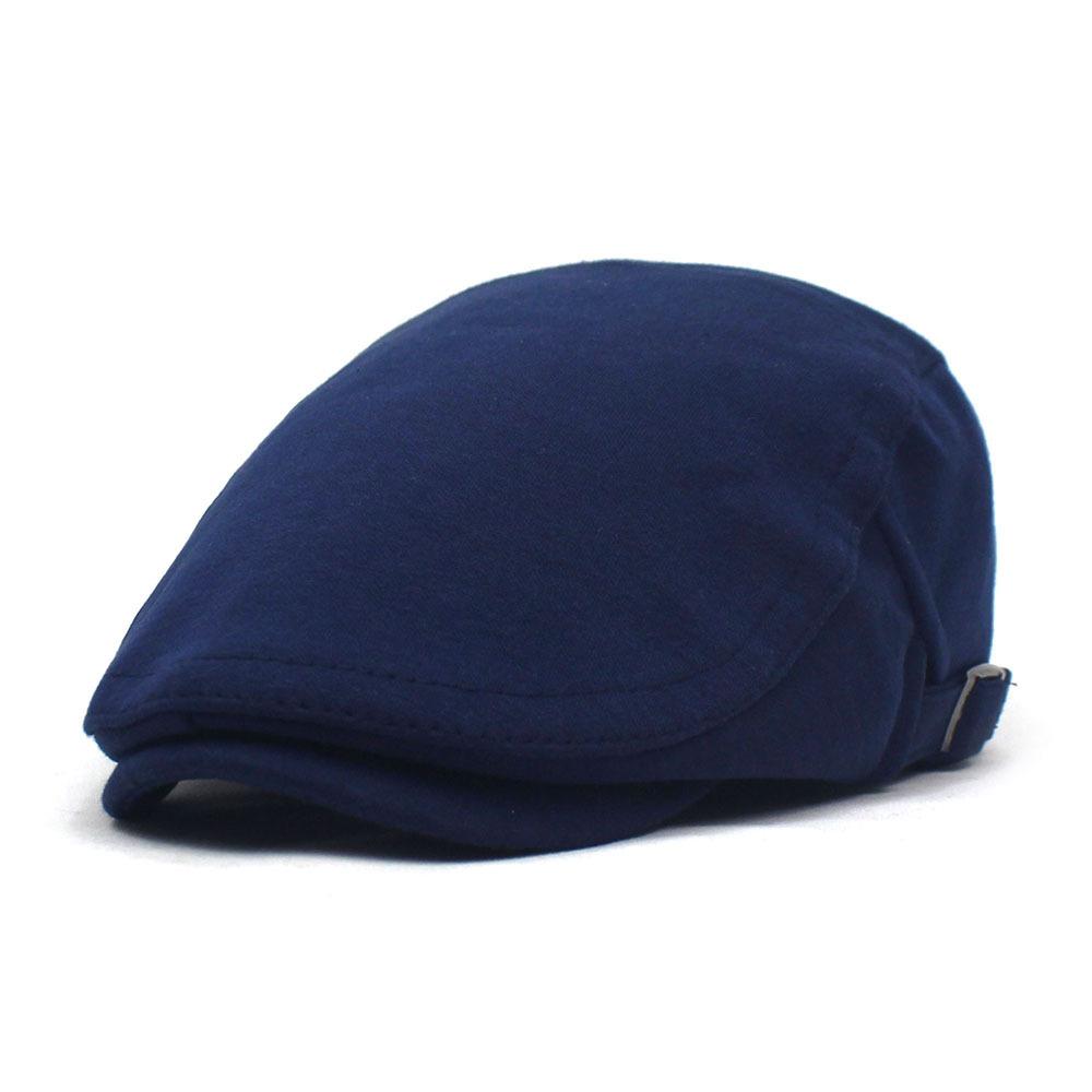 Beret Men's Casual Solid Color Cap Forward Cap Adjustable Hat