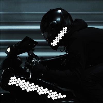 Neuer Waben-Reflex-Autoaufkleber, Wasserdichte Schutzaufkleber für Motorradhelm, Fahrrad, Laptop, Auto Zubehör