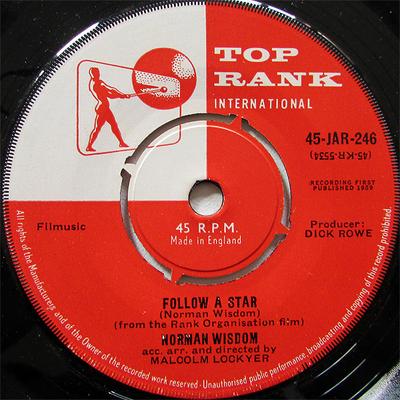 7inch Record NORMAN WISDOM  Follow A Star 45JAR246 Top Rank Intern 1959 UK Pop Used