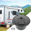 Wohnmobil-Kabelabdeckung, Wohnmobil-Steckdosenabdeckung, Camper-Stromklappe, Runde schwarze Wohnmobil-Kabelabdeckung