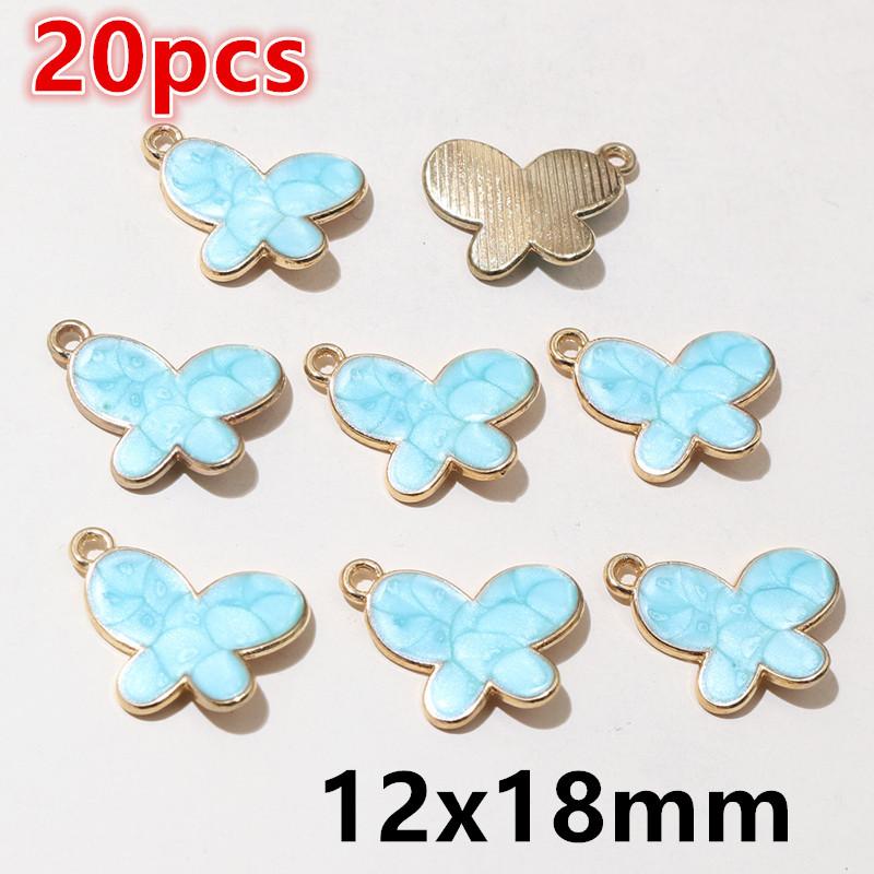10-20pcs Enamel Butterfly Charms Pendants DIY Jewelry Making Connector Accessories for Earrings Necklace Bracelet Findings