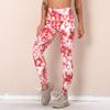 Pantaloni da yoga traspiranti ad asciugatura rapida con stampa digitale Fitness Leggings sportivi elastici stretti a vita alta da donna