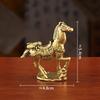 Bronze Horse Desktop Decoration Living Room Tea Table Sculpture Metal Craft Home Decorations Chinese Zodiac Horse Statue