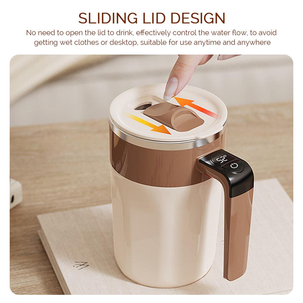 Rechargeable Automatic Magnetic Cup Electric Coffee Self Mixing Mug USB Waterproof Food Safe 400ML Coffee Mug