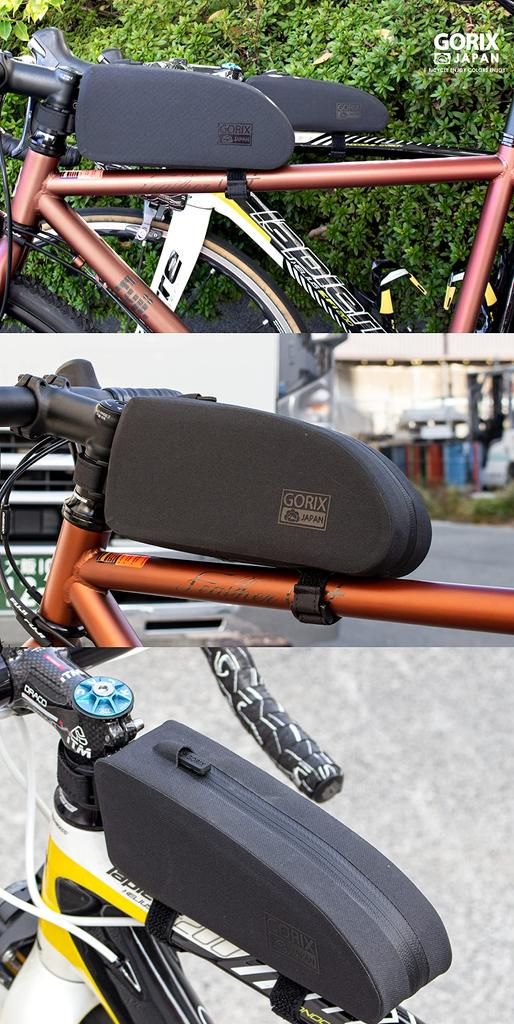 GORIX Top Tube Bag Waterproof Bicycle Smartphone Road Bike Highly Waterproof Durable Dry Aero Bag Frame Bag Cycle Bag Stylish Tank Cross Bike (GX-B10)
