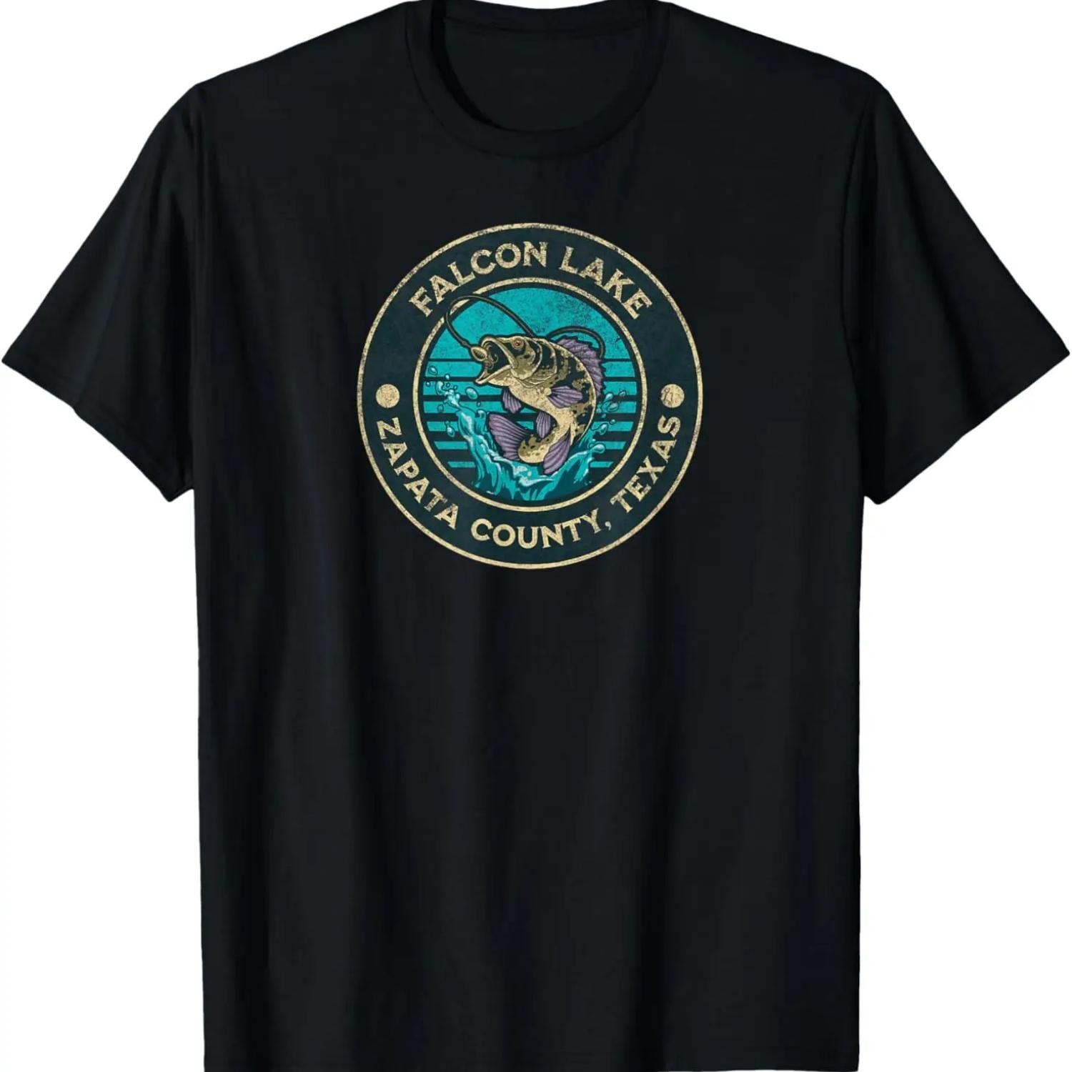 Fishing Spot Falcon Lake Zapata County Texas T-Shirt S чёрный