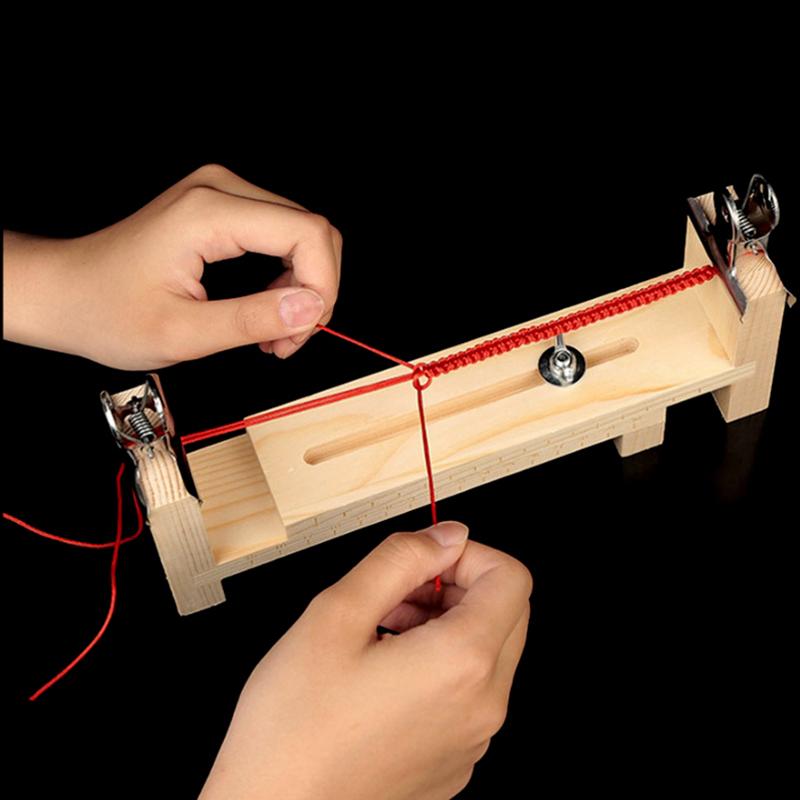 Outil de tressage de corde créatif et pratique, support à corde tricoté à la main pour bracelets, colliers, bricolage, artisanat, outils de fixation pour tricotage de corde