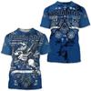 Retro and Old 3D Digital Printing Men's Loose Casual Short-sleeved Crew Neck T-shirt