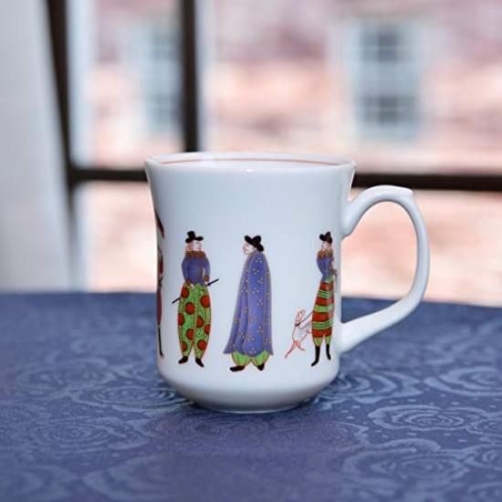 Koransha Bílý porcelán s exotickým vyobrazením Japonců v moderním 250ml Arita Vyrobeno V poněkud humorný design je stylový a Ten
