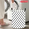 Collapsible Laundry Basket Large Round Waterproof Fabric Hamper Dirty Clothes Storage Bin Toy Organizer with Handles