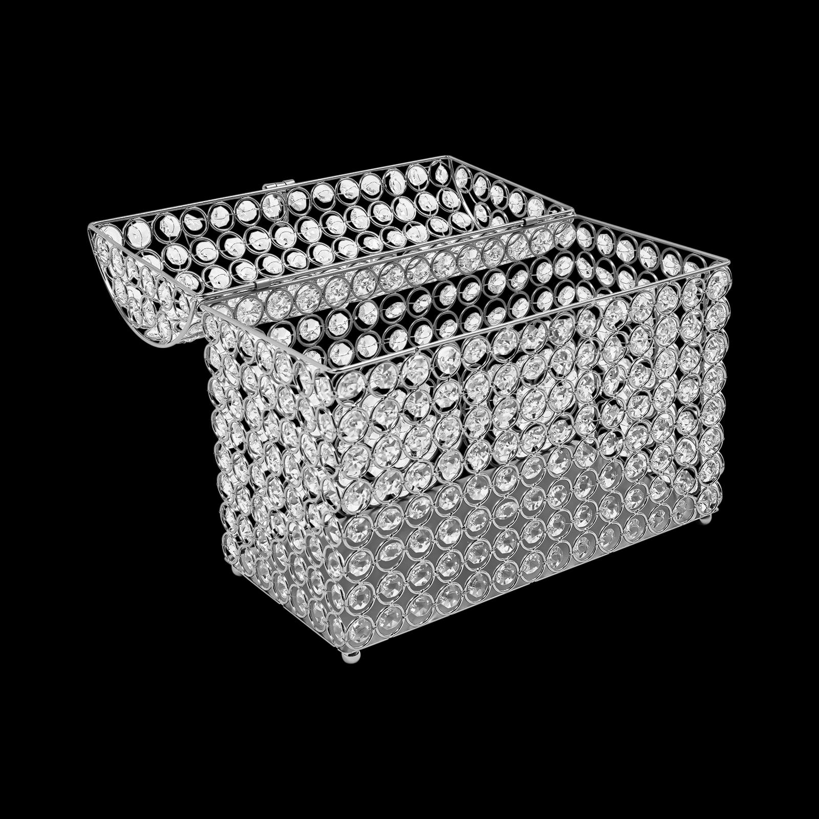 

Crystal Wedding Card Box with Heart Lock Money Box for Reception Treasure Chest Style Bead Card Gift for Wedding Receptions Other чистий