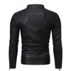 2025 Men's Washed Leather Motorcycle Jacket - Autumn/Winter Stand Collar, Versatile Style
