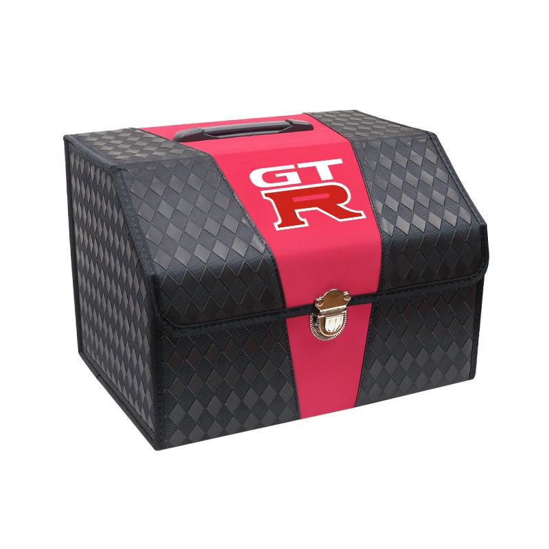 Nissan Car Trunk Leather Storage Box Foldable Auto Organizer Bag For Nissan Qashqai Juke Pulsar Sentra p Altima Patrol Micra Rogu