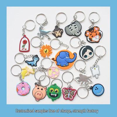 Creative Elephant & Butterfly Soft Rubber Keychain Pendant