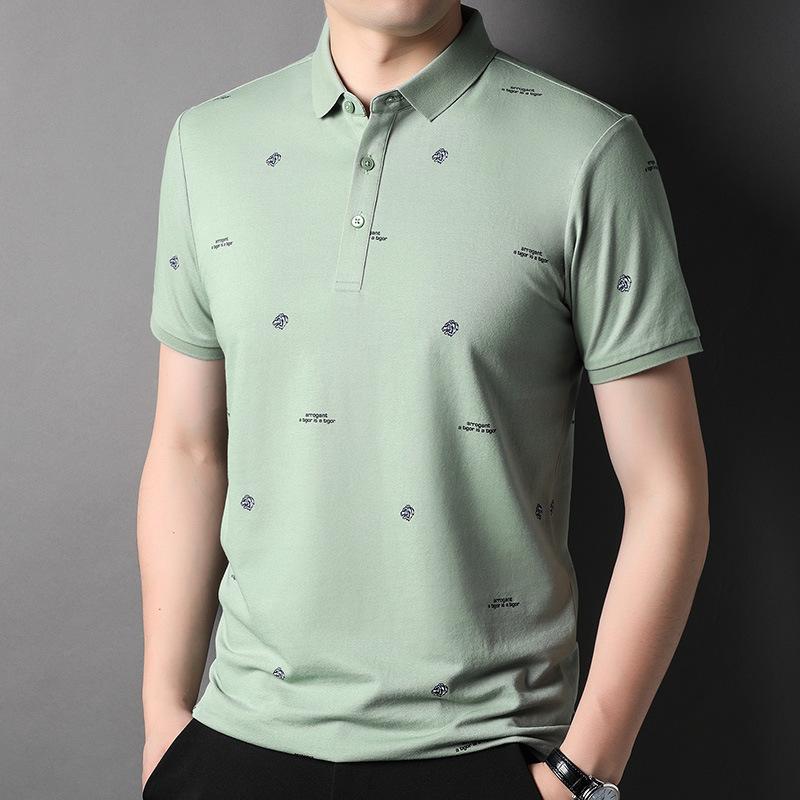 

Футболка с короткими рукавами, мужская футболка с лацканами, новая летняя дышащая повседневная модная футболка, тонкая секция