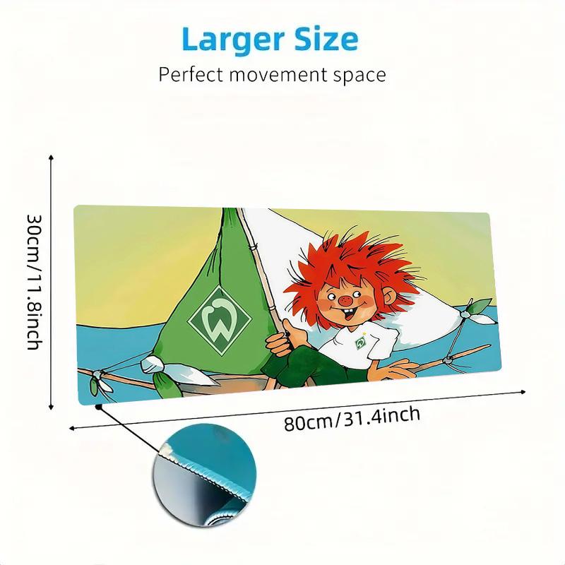Pumuckl Print Cushion Non-slip Laptop Tablet Big Mousepad XXL Mat Mini PC Playmat With Lock Edge