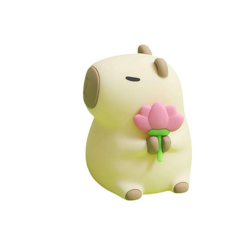 Силиконовый ночник-капибара с хлопками