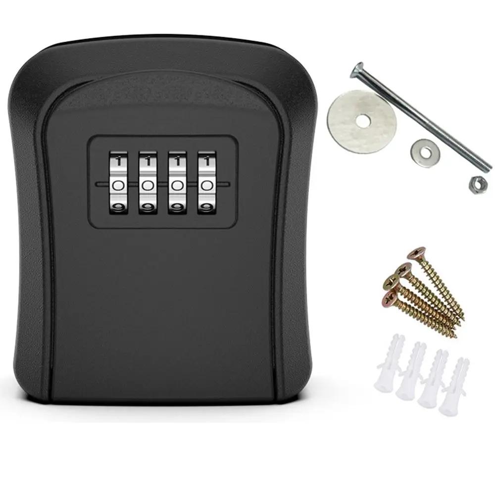 New Engineering Plastic Key Safe Box Wall Mounted Anti-theft Key Security Storage Case Weatherproof Key Lock Box Outdoor чёрный