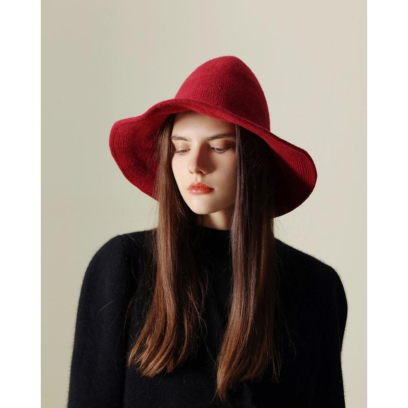 Halloween Witch Hat Foldable Knit Pointed Wizard Hat For Halloween Party