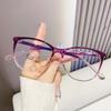 Resin Unisex Plain Eyewear Transparent Gradient Frame Glasses Anti Blu-ray Glasses  Decorative