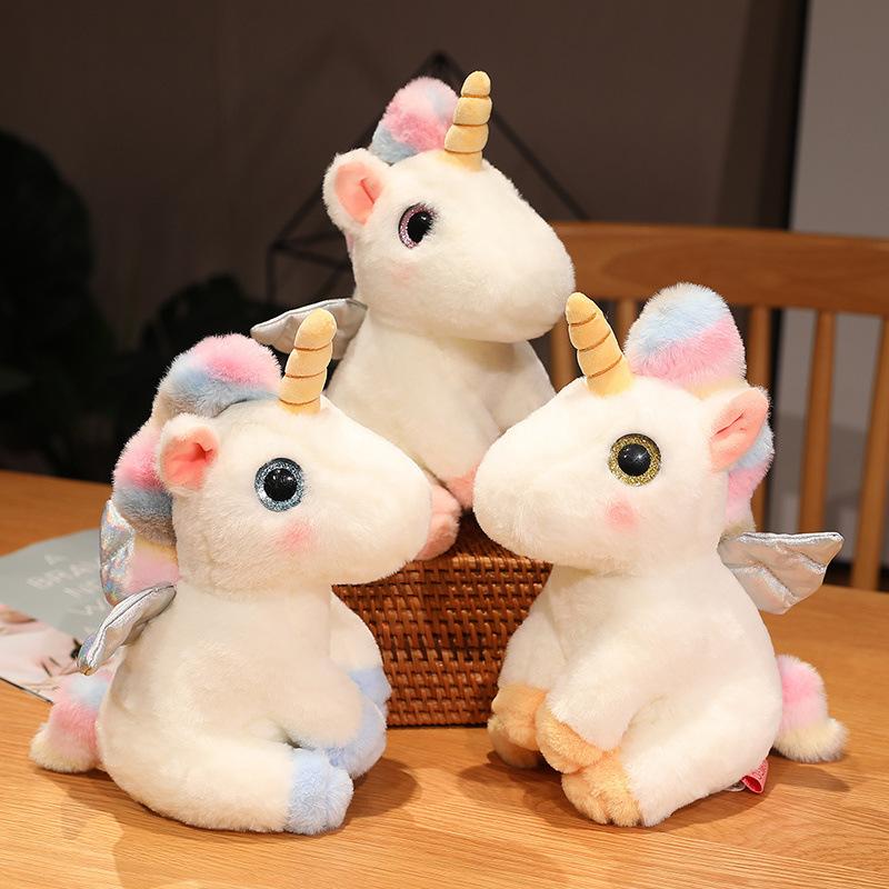 Internet Celebrity Unicorn Doll Plush Toy Girl Bed Pillow Children Rag Doll Soothing Doll Rainbow Pony