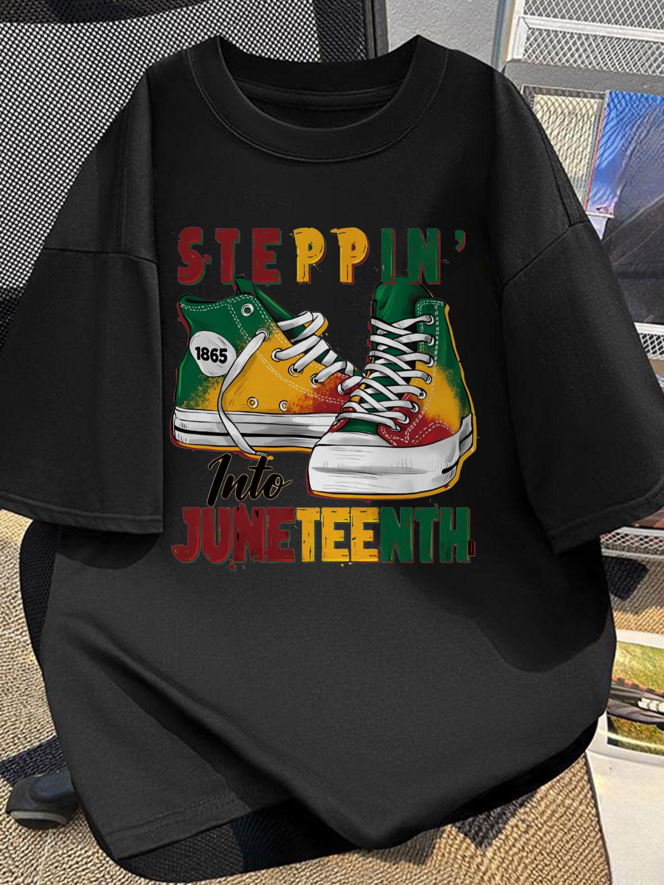 Mens Casual Cotton Short Sleeve TShirt  Colorful Sneakers Print  Crew Neck Summer Fashion TShirt Casual Summer Wear 4XL