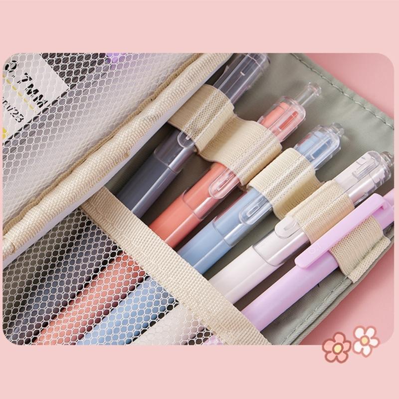 School Set Pencil Case Highlighter Pen Eraser Gel Pen School Accessories Set for Classroom and Office Use