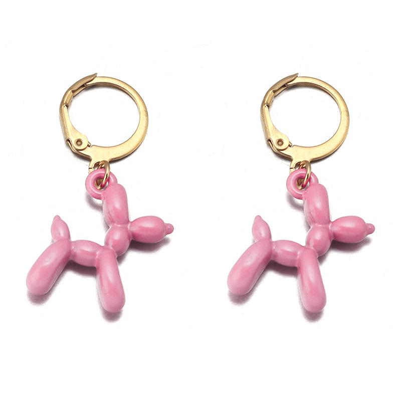 2026 Neue Niedliche Goldene Ballonhund Welpe Hängende Ohrringe Für Frauen Cartoon Hängende Creolen Ohrring Set Ästhetischer Ohrschmuck
