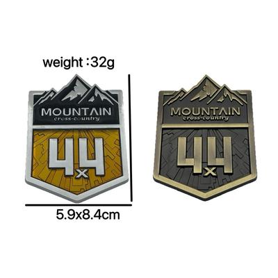 4x4 Decal voor JEEP Wrangler: Off-road Sneeuwberg Embleem - Vierwielaandrijving Metalen Auto Sticker