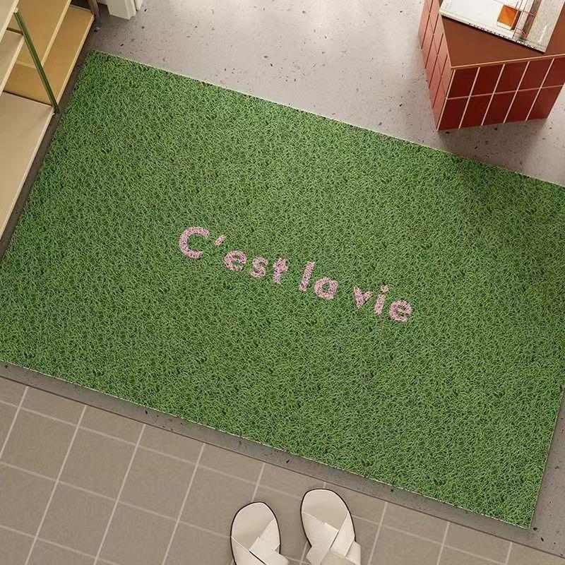 Solid Color Dirt-Resistant Entrance Mat - Easy-Clean, Cuttable Coil Design 40x60cm