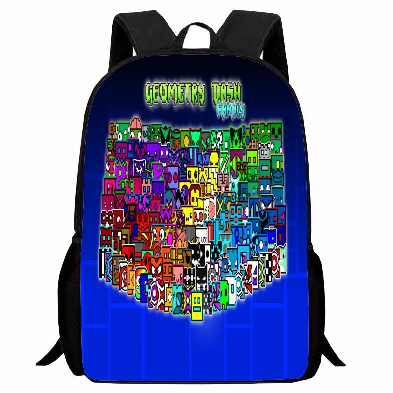 Geometry Dash Schülerrucksack Geometry Sprint Rucksack Leicht 12. Klasse Männlich und Weiblich