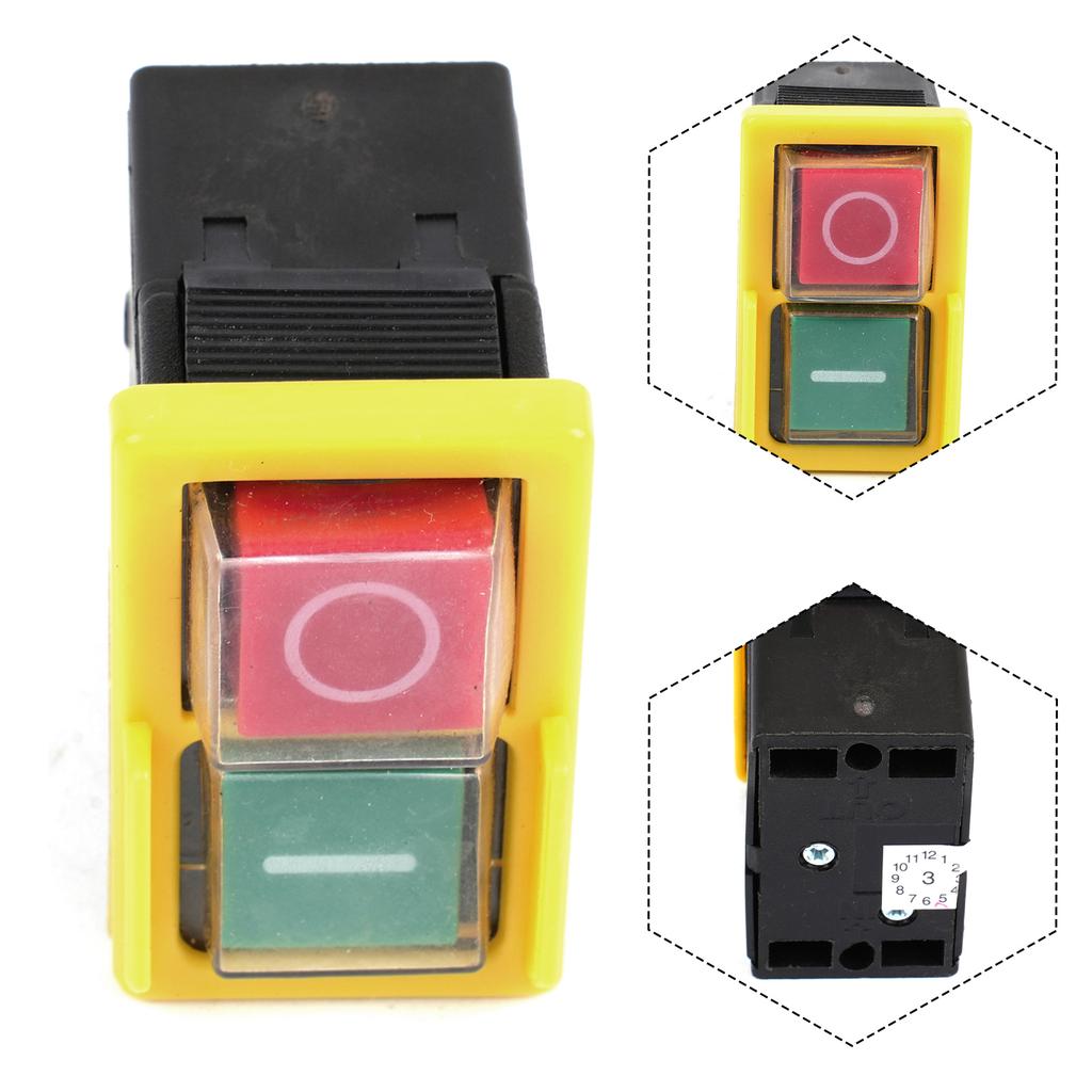 Machine Control Push Button Switch 250V AC 6(4)A for Saw Cutter Drill Equipment with Design Compliant with EN61058