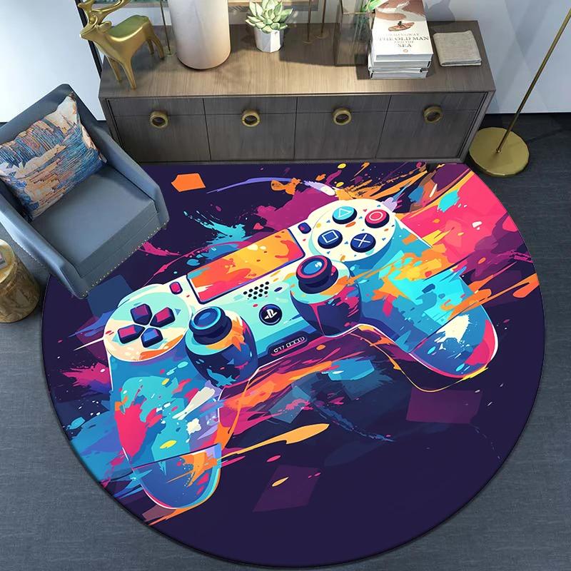 Gamepad HD Printed Round Carpet.soft and Comfortable,exquisite, Living Room,bedroom,sofa,entry Door Mat.table,chair,gift,Rug