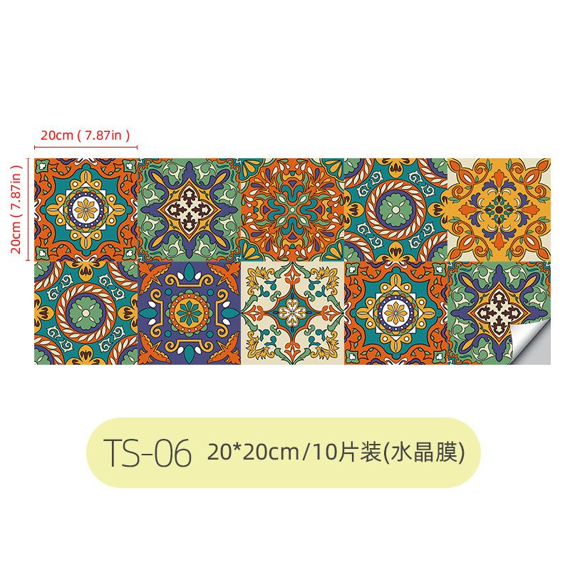 Darui Kitchen Oil-Proof Crystal Flower Tile Sticker Apartment Renovation Sticker Bathroom Tile Sticker Hotel Waterproof Wall Sticker