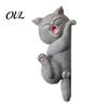 3D Relief Cat Ornament Light Switch Sticker, Decorative Resin Wall Plate Cover, Cute Animal Unique Home Interior Accents Stickers, Peel And